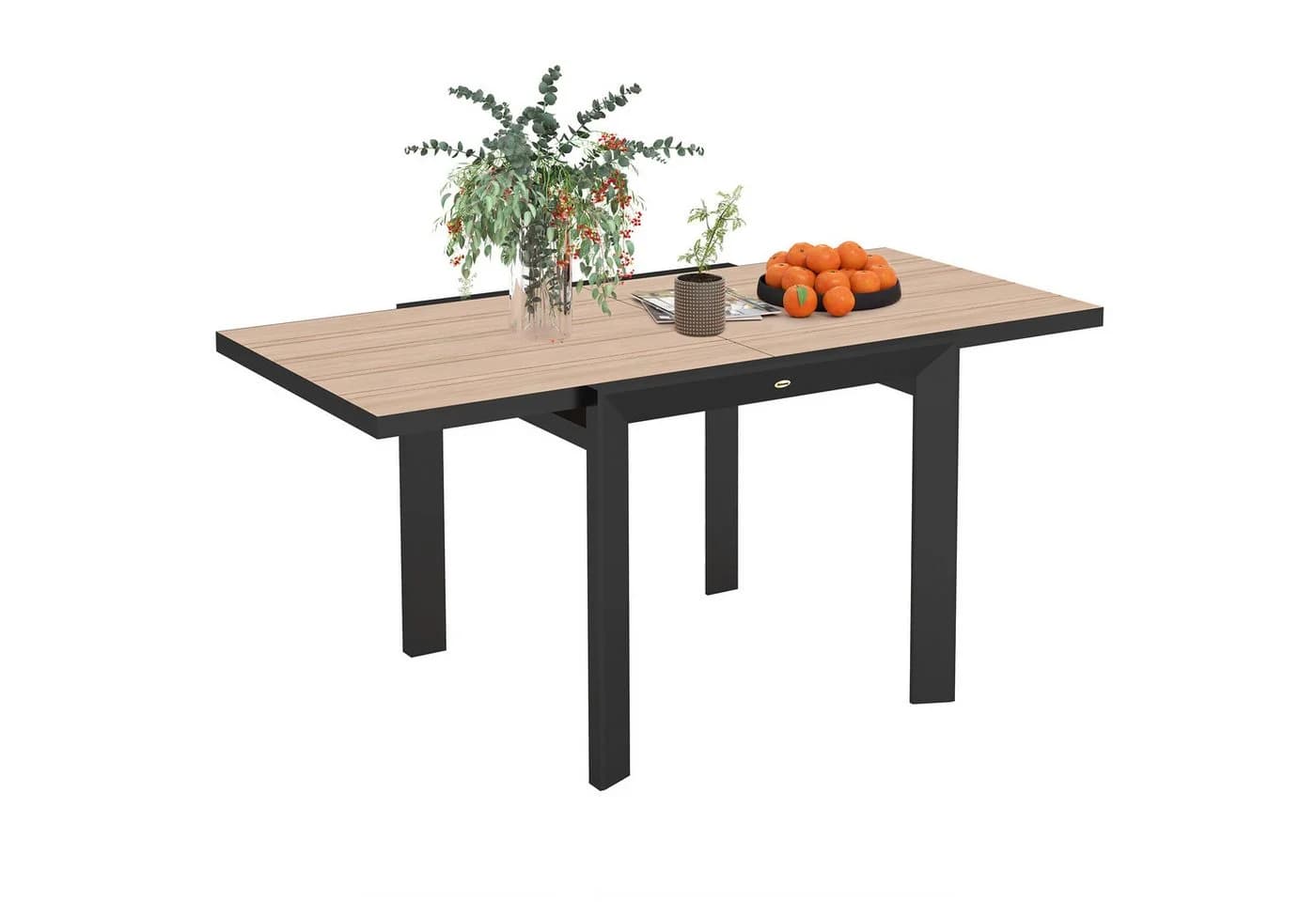 Outsunny Gartentisch für 6 Personen ausziehbar Naturholz - Bild 2