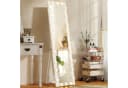 HOMCOM Standspiegel mit 24 Glühbirnen, 3 Lichtfarben, Touch-Schalter, Memory-Funktion, Weiß Bild 2