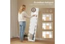 HOMCOM Standspiegel mit 24 Glühbirnen, 3 Lichtfarben, Touch-Schalter, Memory-Funktion, Weiß Bild 5