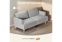HOMCOM 3-Sitzer Sofa Hellgrau Cordstoff mit abnehmbarem Bezug Bild 3