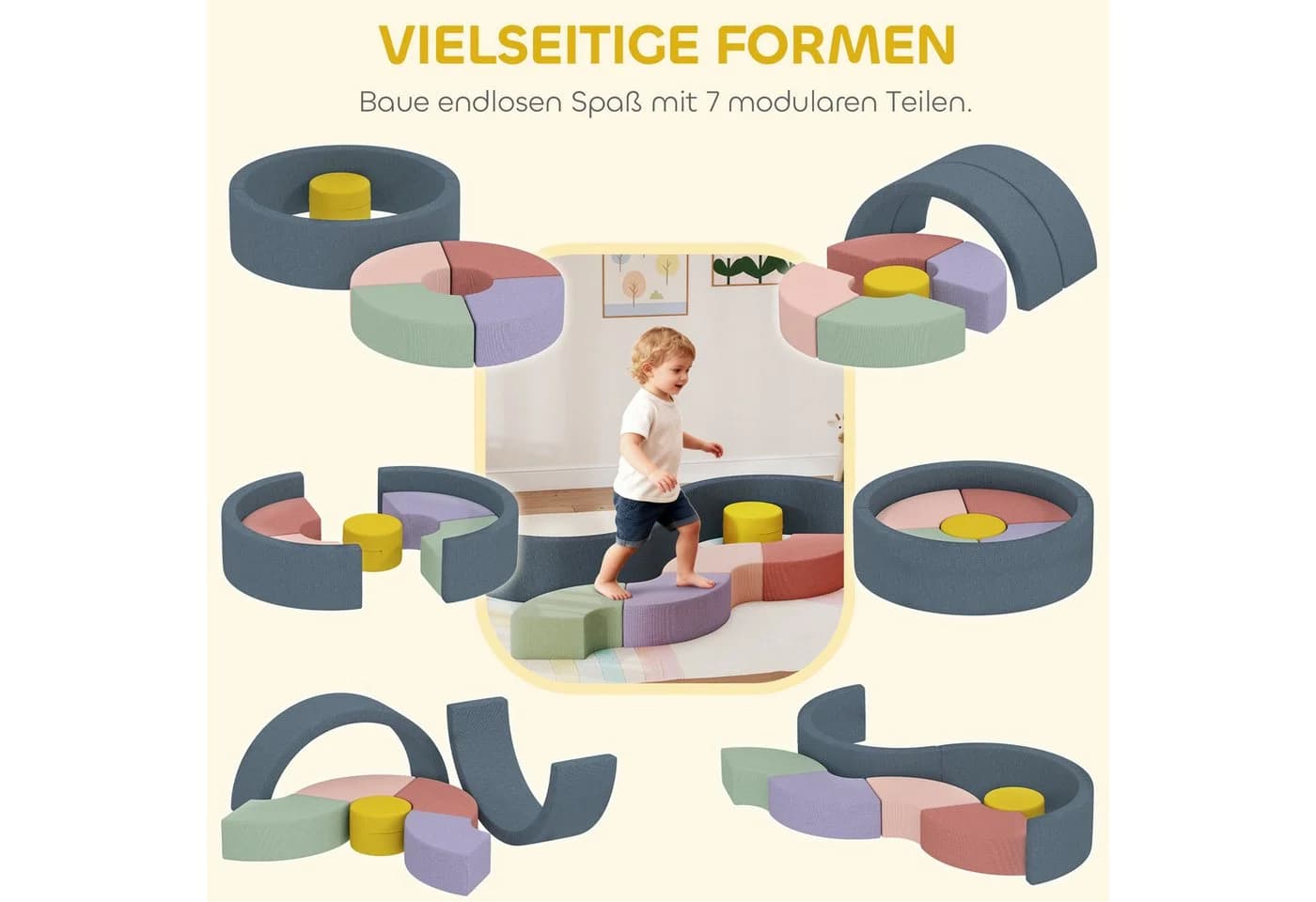 AIYAPLAY Abnehmbare Reißverschlussbezüge Spielbausteine Mehrfarbig - Bild 4