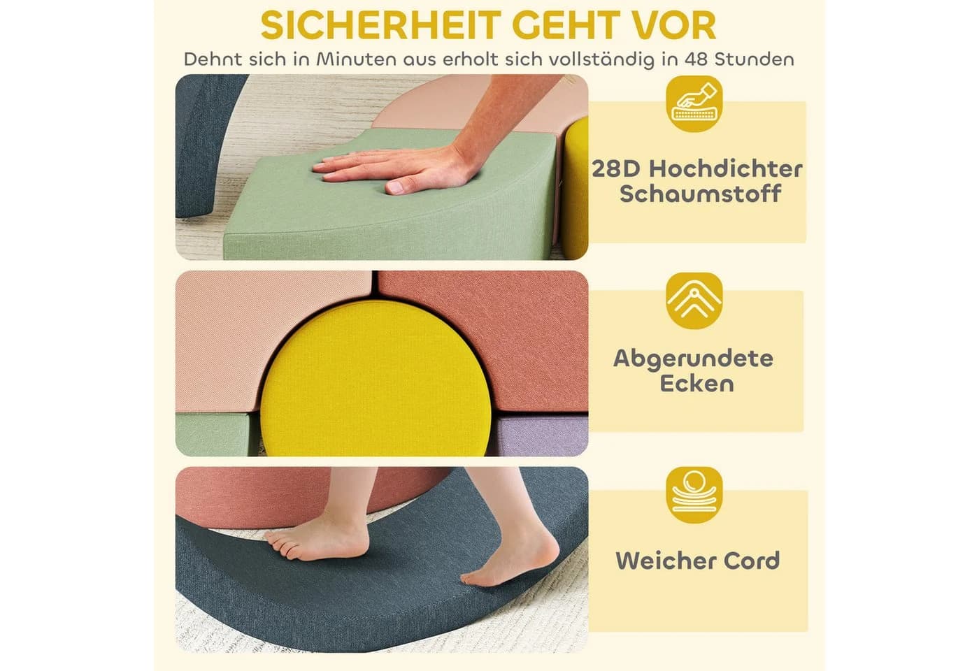 AIYAPLAY Abnehmbare Reißverschlussbezüge Spielbausteine Mehrfarbig - Bild 5