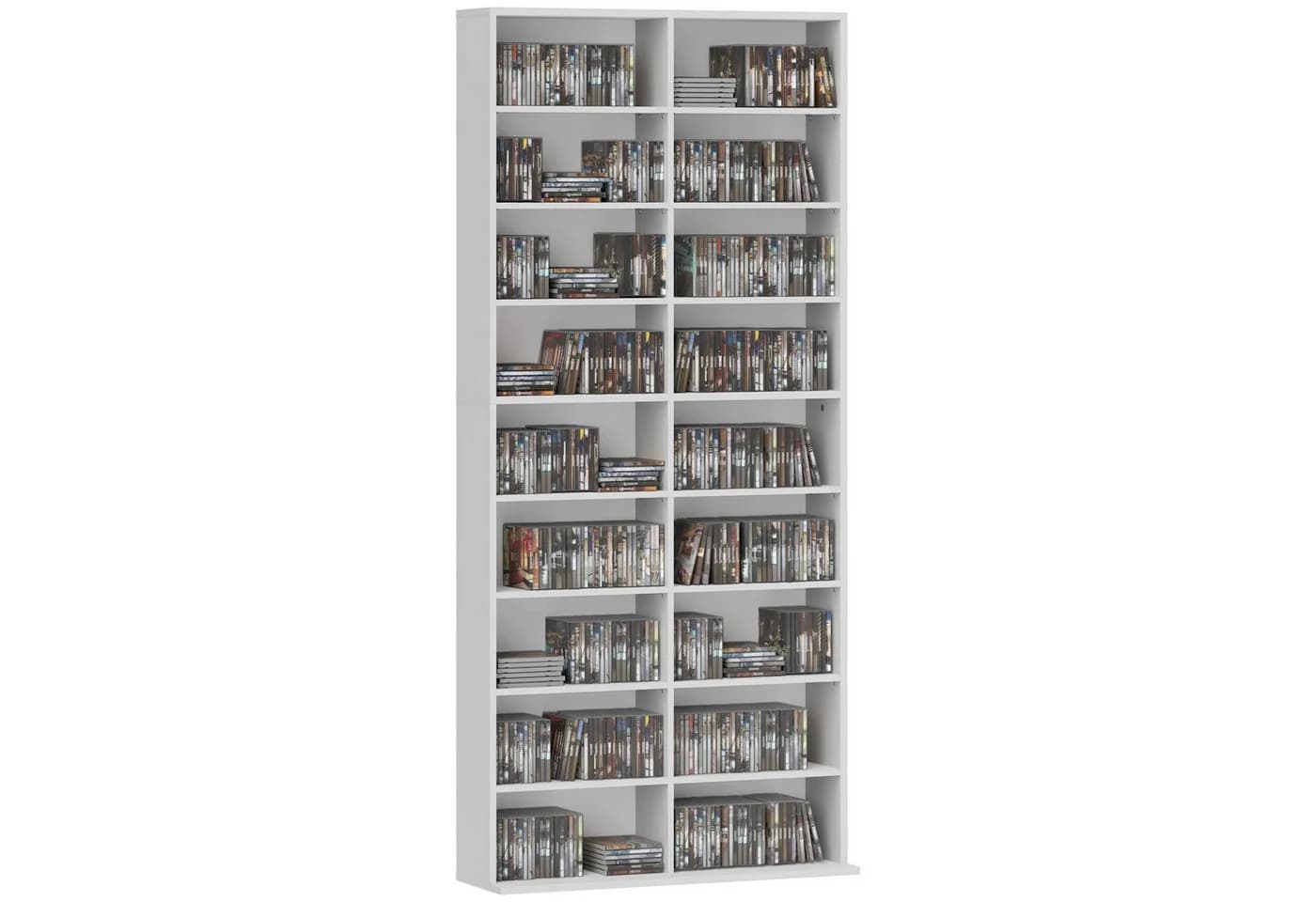 HOMCOM CD-Regal CD-Ständer für bis zu 640 CDs oder 360 DVDs oder 430 Blu-rays