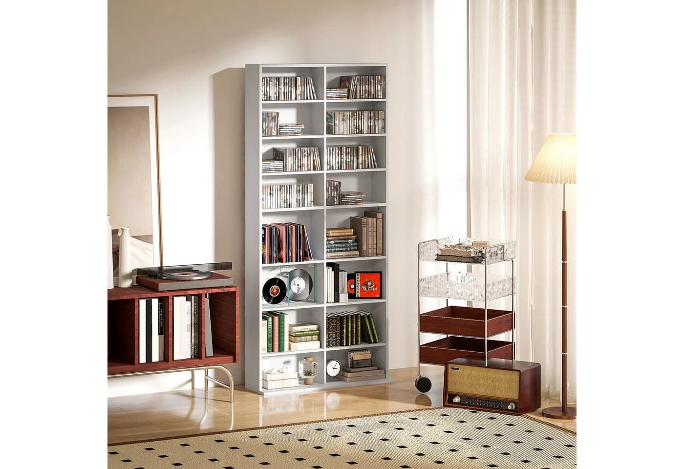 HOMCOM CD-Regal CD-Ständer für bis zu 640 CDs oder 360 DVDs oder 430 Blu-rays - Bild 2