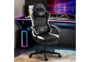 HOMCOM Gaming-Stuhl mit Fußstütze Schwarz Drehbar Höhenverstellbar Bild 2