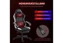 HOMCOM Gaming-Stuhl mit Fußstütze Schwarz Drehbar Höhenverstellbar Bild 4