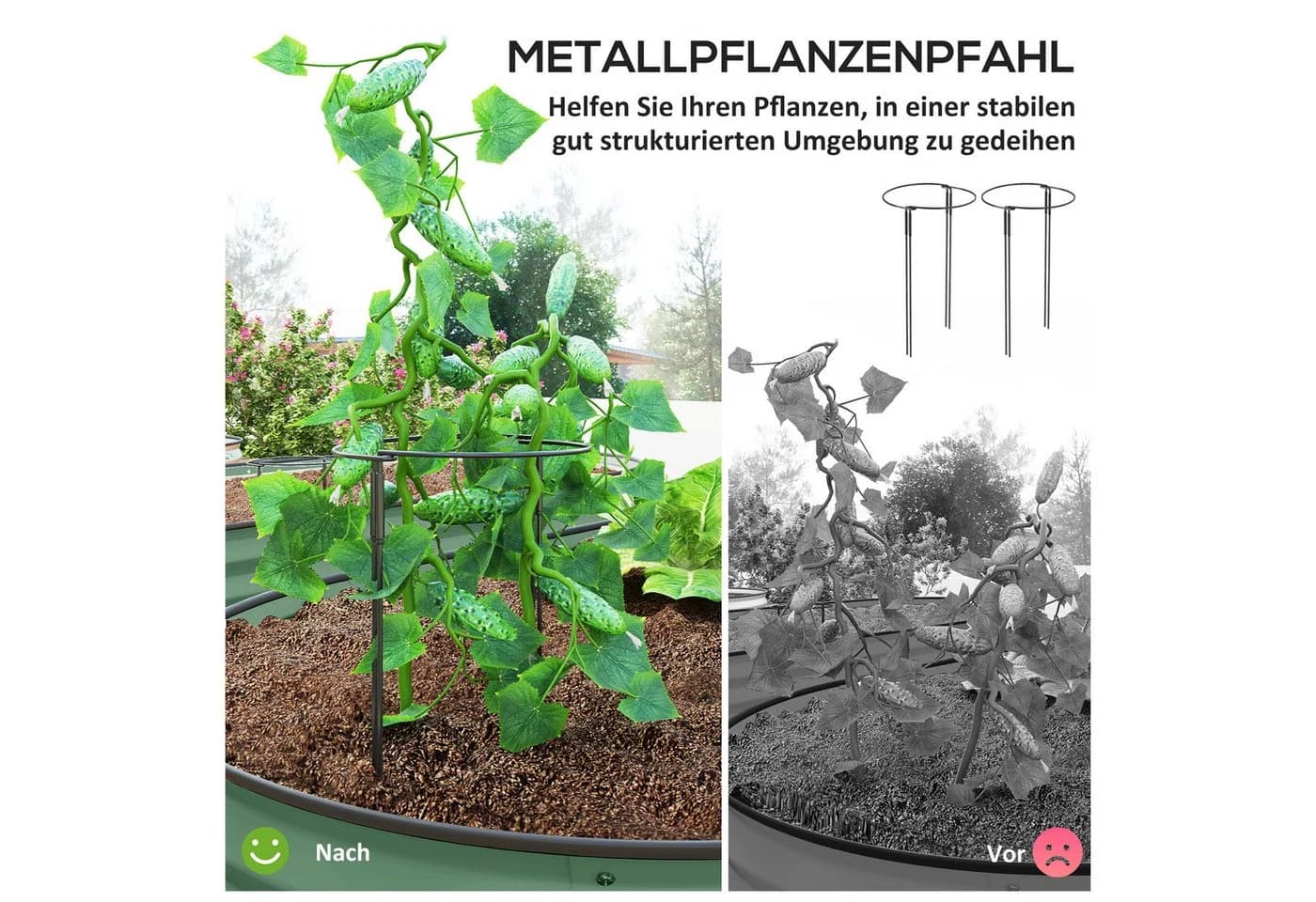 Outsunny Hochbeet 2er-Set Stahl - Bild 5