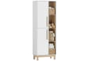 HOMCOM Bücherregal Bücherschrank, Büroregal 1-tlg., für Wohnzimmer, Büro, Weiß+Naturholz Bild 1
