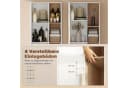 HOMCOM Bücherregal Bücherschrank, Büroregal 1-tlg., für Wohnzimmer, Büro, Weiß+Naturholz Bild 5