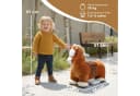 AIYAPLAY Reittier Kinder Elektroauto 6V mit Musik und Fußpedal Braun Bild 3