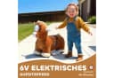 AIYAPLAY Reittier Kinder Elektroauto 6V mit Musik und Fußpedal Braun Bild 4