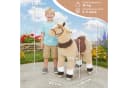 AIYAPLAY Reitpferd mit Sattel und Rollen für Kinder 3-5 Jahre Braun Bild 3