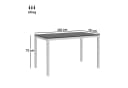 Outsunny Gartentisch Schwarz Aluminium Holzoptik 120x70 cm Bild 3