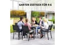 Outsunny Gartentisch Schwarz Aluminium Holzoptik 120x70 cm Bild 5