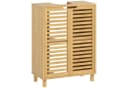 HOMCOM Waschbeckenunterschrank verstellbare Regale Bambus Bild 1