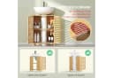 HOMCOM Waschbeckenunterschrank verstellbare Regale Bambus Bild 4
