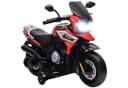 AIYAPLAY Elektro-Kindermotorrad Aufsitz-Fahrzeug, Stützräder, Lichter, Musik, Belastbarkeit 30 kg, Rot Bild 1