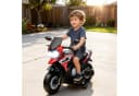 AIYAPLAY Elektro-Kindermotorrad Aufsitz-Fahrzeug, Stützräder, Lichter, Musik, Belastbarkeit 30 kg, Rot Bild 2
