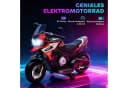 AIYAPLAY Elektro-Kindermotorrad Aufsitz-Fahrzeug, Stützräder, Lichter, Musik, Belastbarkeit 30 kg, Rot Bild 4
