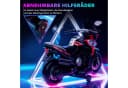 AIYAPLAY Elektro-Kindermotorrad Aufsitz-Fahrzeug, Stützräder, Lichter, Musik, Belastbarkeit 30 kg, Rot Bild 5