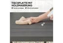 Outsunny Gartentisch Schwarz Holzoptik Aluminium 4 Plätze Bild 5