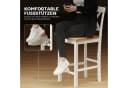 HOMCOM Barhocker 2er Set Eiche Weiß mit Rückenlehne Bild 4