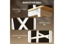 HOMCOM Barhocker 2er Set Eiche Weiß mit Rückenlehne Bild 5