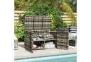 Outsunny Gartenbox 350L mit Deckel, Hebestangen, Tragegriffe, UV-beständig Bild 2