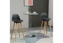 HOMCOM Barhocker 2er-Set Kunstleder Schwarz Bild 2