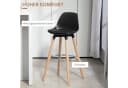 HOMCOM Barhocker 2er-Set Kunstleder Schwarz Bild 5