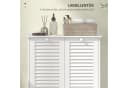 HOMCOM Badkommode Wäscheschrank 2 Wäschekörbe Weiß Bild 5