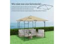 Outsunny Pavillon-Ersatzdach 3x3 m Beige wasserabweisend Bild 3