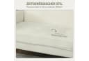 HOMCOM 2-Sitzer Sofa Cremeweiß Samtoptik Modernes Polstersofa Bild 5