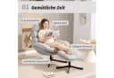 HOMCOM Relaxsessel mit Chenille-Stoff, Cremeweiß, 360-Grad-Drehmechanismus Bild 4