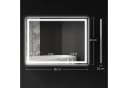 HOMCOM Badspiegel mit Bluetooth-Musikfunktion Uhr 3 Lichtfarben LED Spiegel Wandspiegel Beschlagfrei Touchschalter Silber Bild 3