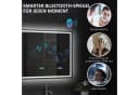 HOMCOM Badspiegel mit Bluetooth-Musikfunktion Uhr 3 Lichtfarben LED Spiegel Wandspiegel Beschlagfrei Touchschalter Silber Bild 5