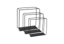 BERLINLODGE® Wandregal Metall 3er Set Schwarz Bild 2