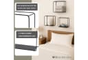 BERLINLODGE® Wandregal Metall 3er Set Schwarz Bild 3