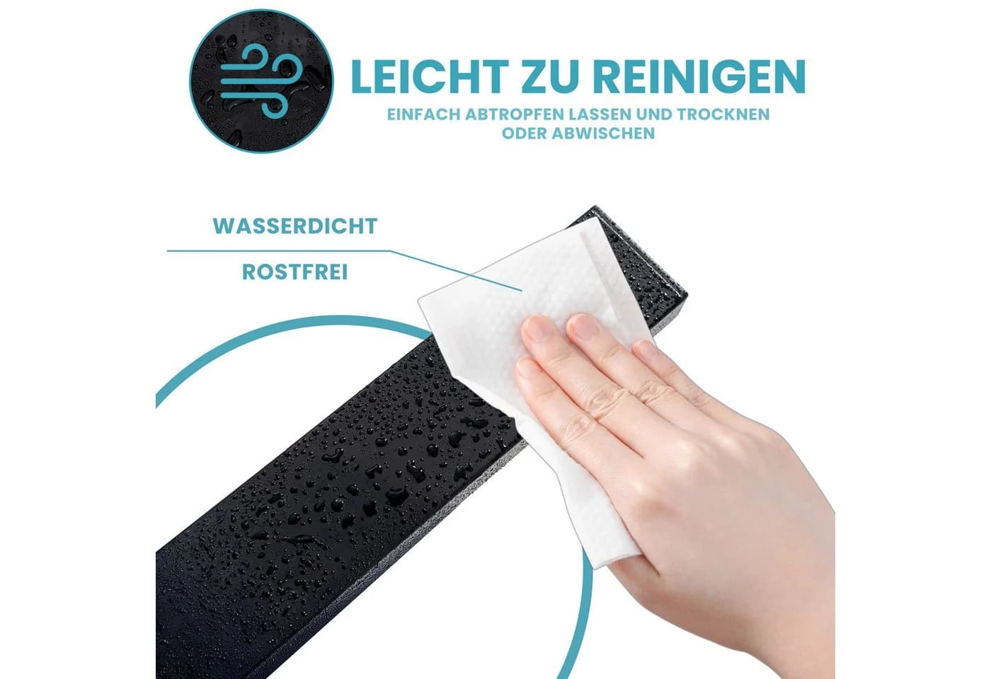 PROREGAL® Wand-Magnet Messerhalter Schwarz 40cm - Bild 4