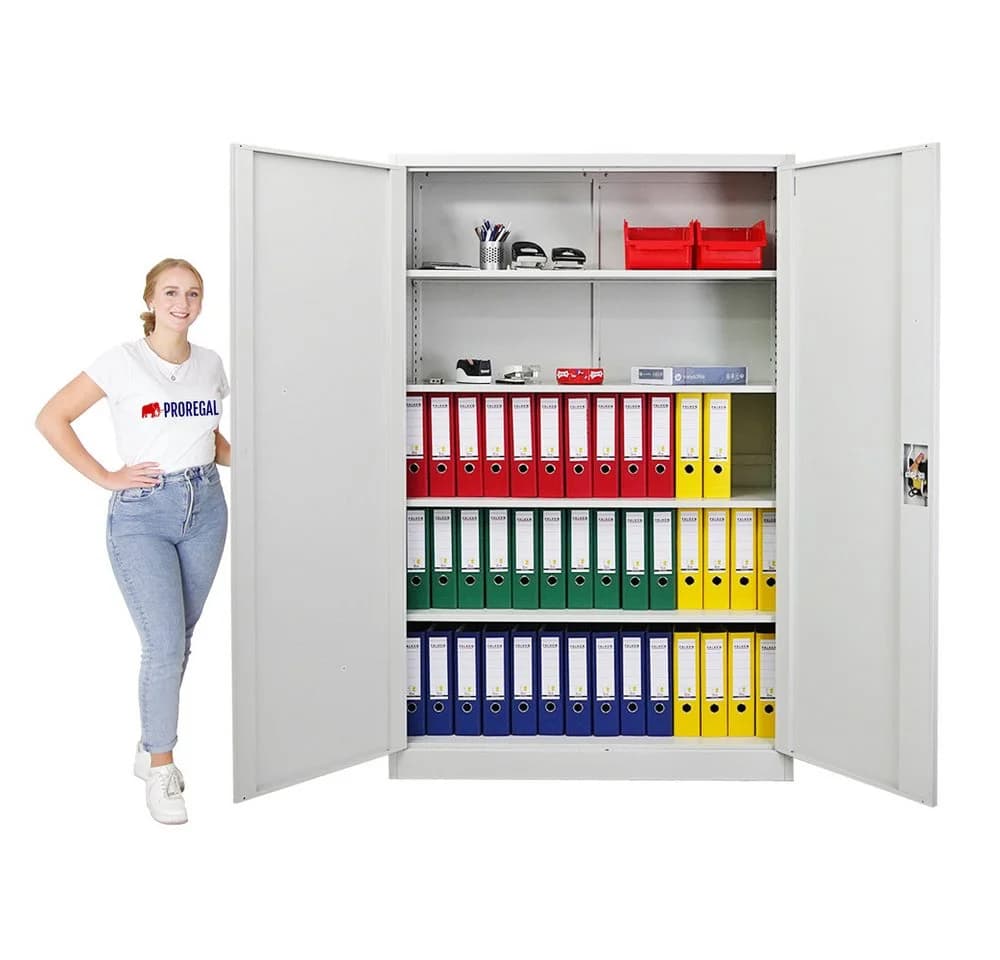 PROREGAL Mehrzweckschrank ELEPHANT Grau Abschließbar Stahl - Bild 4