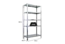 PROREGAL® Schwerlastregal Stahlregal ARES 180x90x40cm 5 Ebenen Verzinkt Bild 1