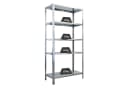 PROREGAL® Schwerlastregal Stahlregal ARES 180x90x40cm 5 Ebenen Verzinkt Bild 2