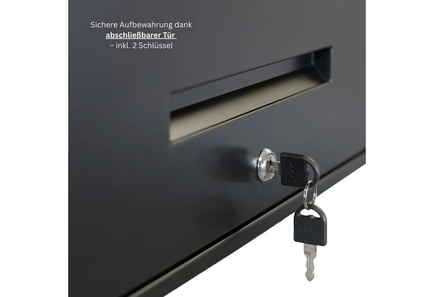 PROREGAL® Hängeschrank ELEPHANT Abschließbar Stahl Schwarz - Bild 5