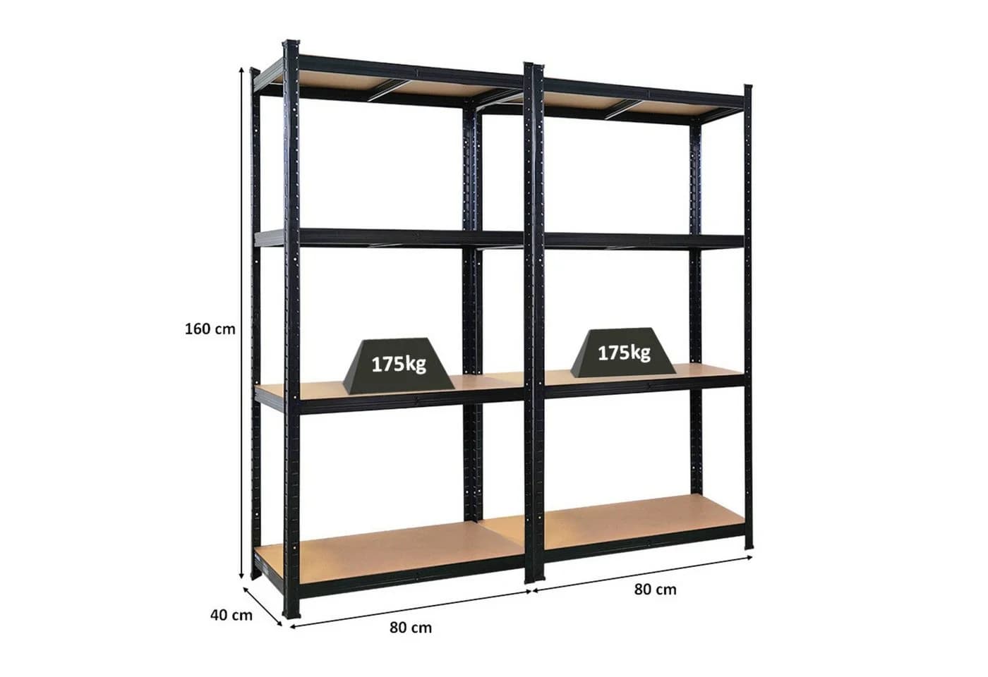 PROREGAL® Schwerlastregal MegaDeal Steckregal Kellerregal 875kg Gesamtlast