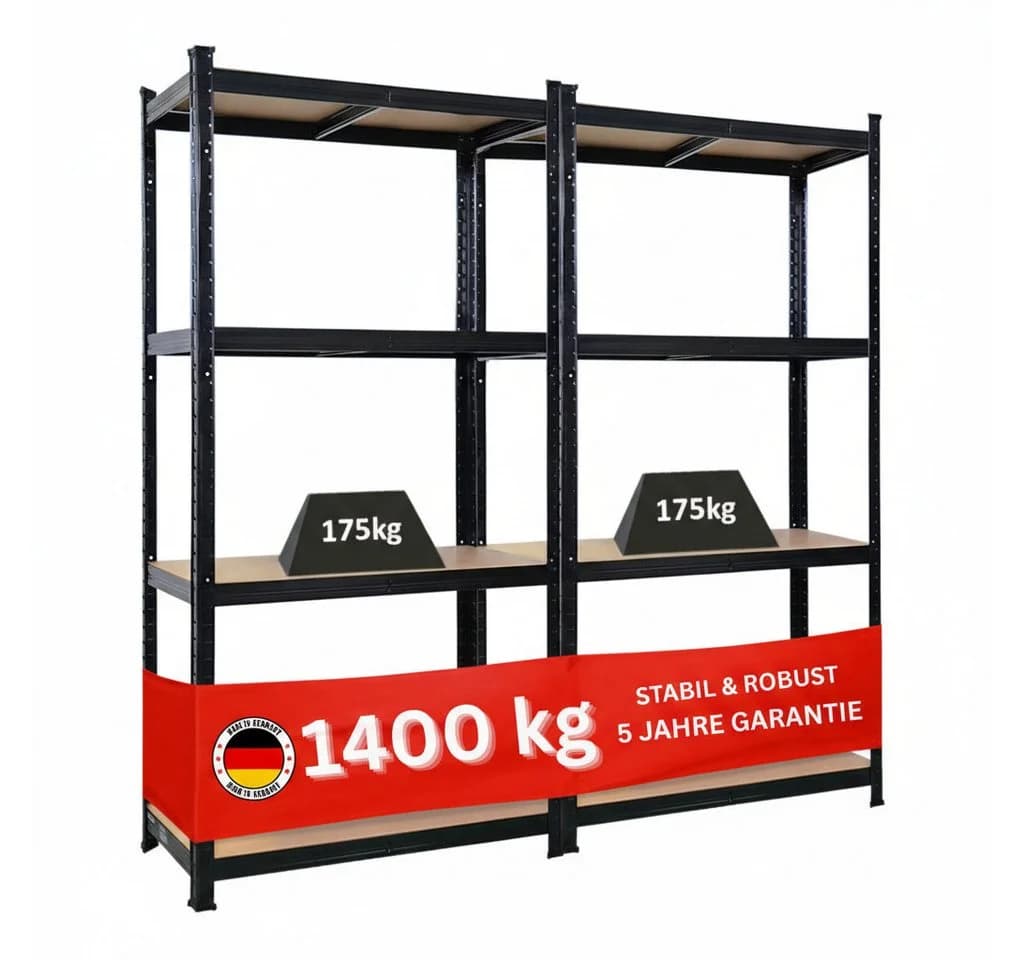 PROREGAL® Schwerlastregal MegaDeal Steckregal Kellerregal 875kg Gesamtlast - Bild 2