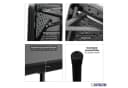 PROREGAL® Gartentisch Balkontisch Klappbar 86x86cm 4 Personen Schwarz Bild 4