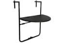 PROREGAL® Balkonhängetisch Klappbar 60x40cm Rattan Optik Schwarz Metall Kunststoff Bild 2
