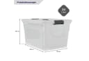 PROREGAL® Aufbewahrungsbox 30 Liter Kunststoff Transparent Stapelbar 4er-Set Bild 1