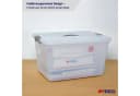 PROREGAL® Aufbewahrungsbox 30 Liter Kunststoff Transparent Stapelbar 4er-Set Bild 3