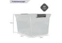 PROREGAL Aufbewahrungsbox mit Deckel 45L Transparent 6er Set Bild 1